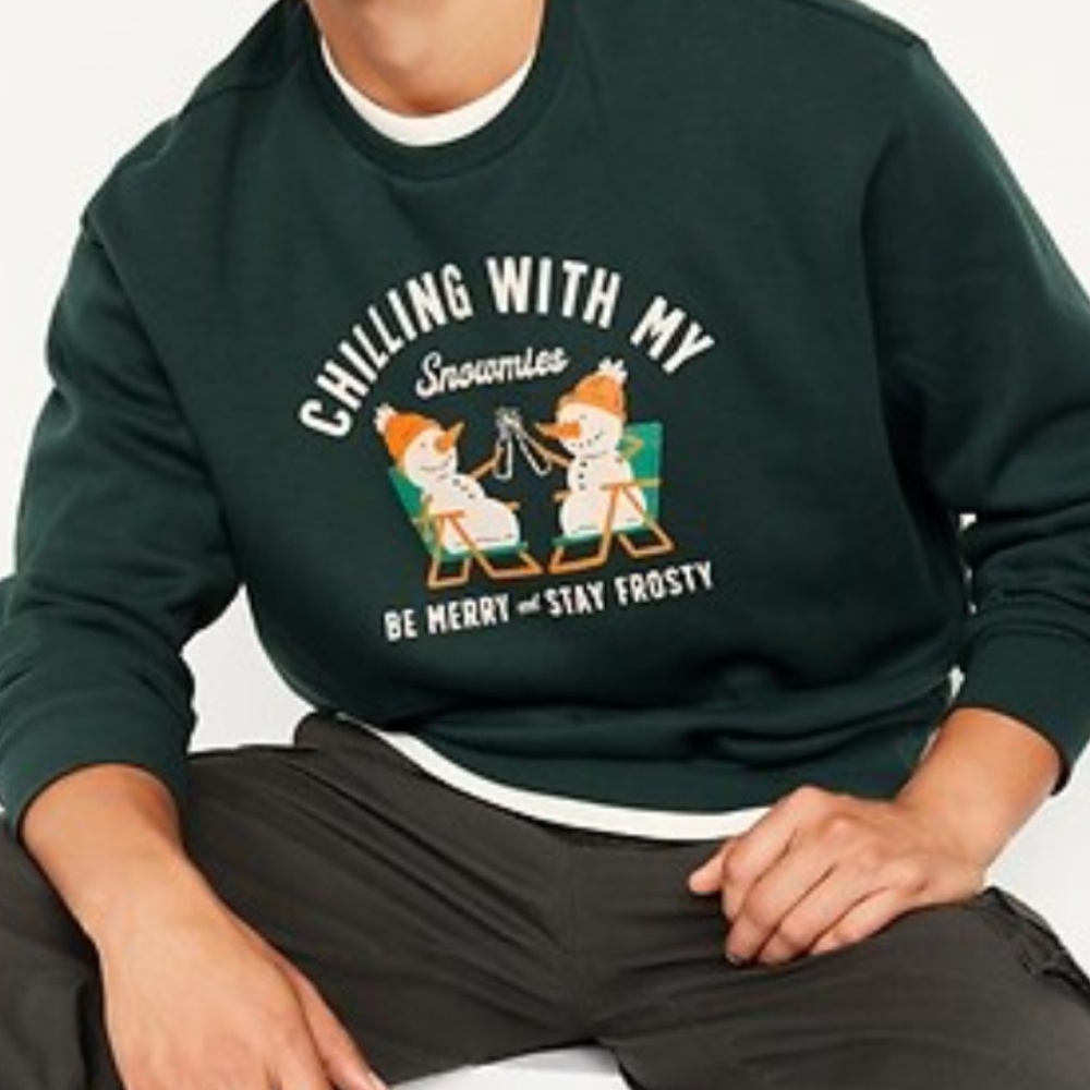 NWOT Old Navy men’s holiday graphic crewneck sweatshirt XXL